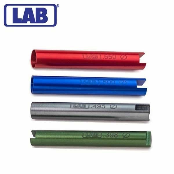Lab Set of 4 Anodized Aluminum Followers Color Coded Laser Engraved Diameters .550, .500, .495, .398 LAB-LFTSA - main